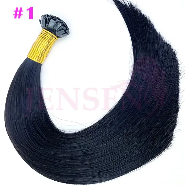Extensions de cheveux à pointe plate droite de haute qualité Remy 100% Extensions de cheveux à point