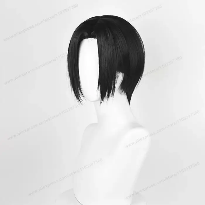 Perruque de cosplay Anime Oosaki Nana, 28 cm, cheveux noirs courts, résistants à la chaleur, synthétiques, pour Halloween
