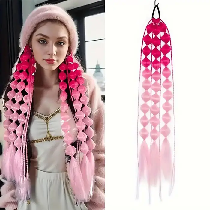 Extensions de cheveux colorées, Behufun 20" Extensions de cheveux colorées légères pour enfants, ext