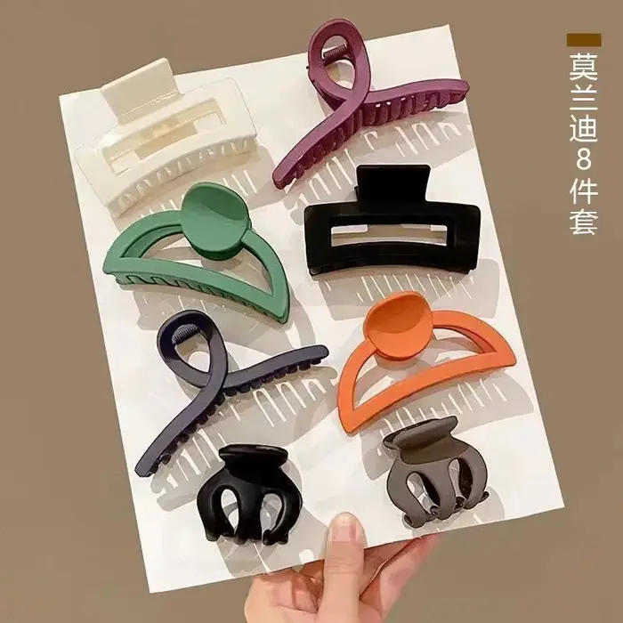 Pinces à cheveux en forme de fleur mates pour femmes - Pack de 3