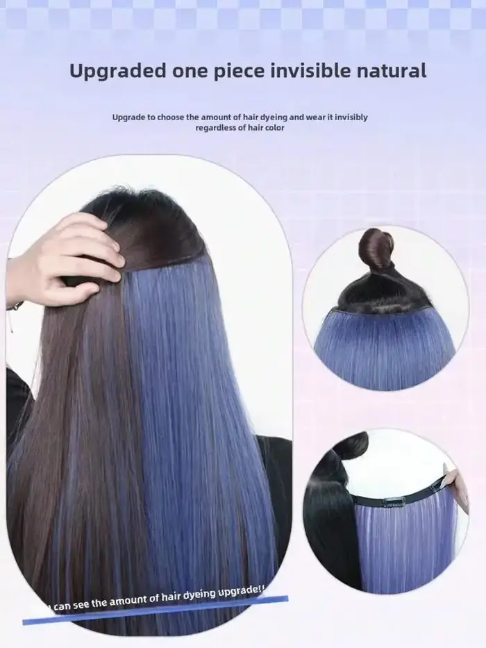 1 pièce environ. Extensions capillaires synthétiques longues et lisses de 20 pouces