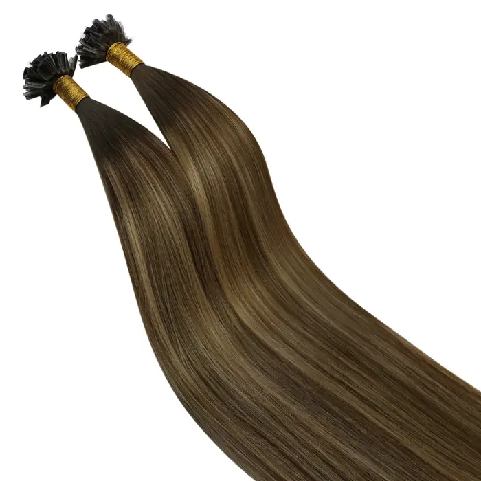 Extensions de cheveux Ugeat U Tip Capsules Kératine Pré-collées Extensions de cheveux humains réels 