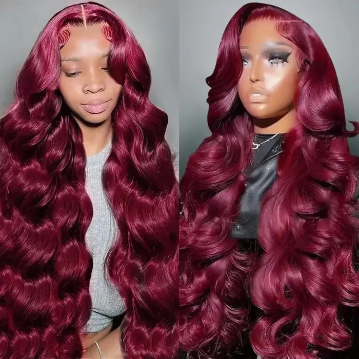 Perruque Lace Frontal Wig synthétique Loose Wave 99J