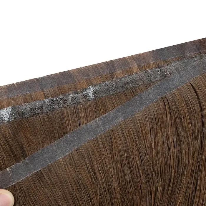 Trame de bande naturelle sans couture, longue bande de trame de peau en PU dans les Extensions humaines, sans colle, cheveux fins, faisceaux de trame longs de 80cm