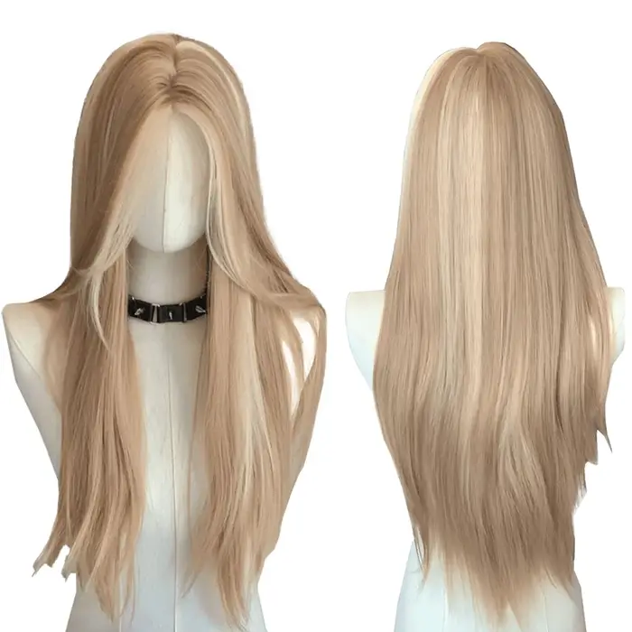 Perruque Lace Front Wig synthétique lisse de 24 pouces