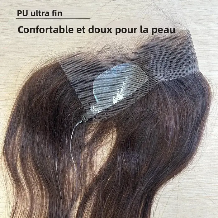 TESS délié Topper avec ligne de pêche dentelle frontale postiche pour les femmes front cheveux humains