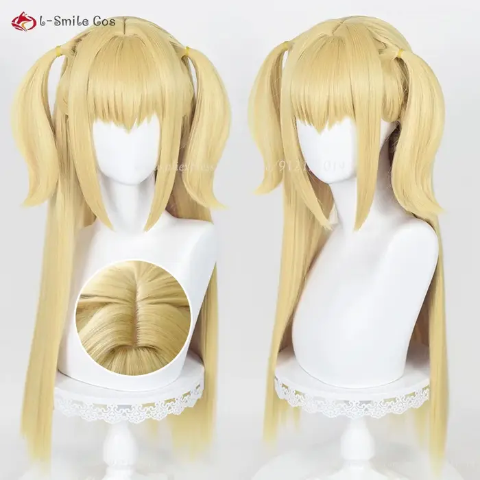 Anime Misa Amane L.Lawliet Yagami lumière Cosplay perruque noir marron or résistant à la chaleur cheveux synthétiques
