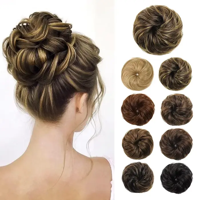 1 pièce postiche chignon en soie artificielle