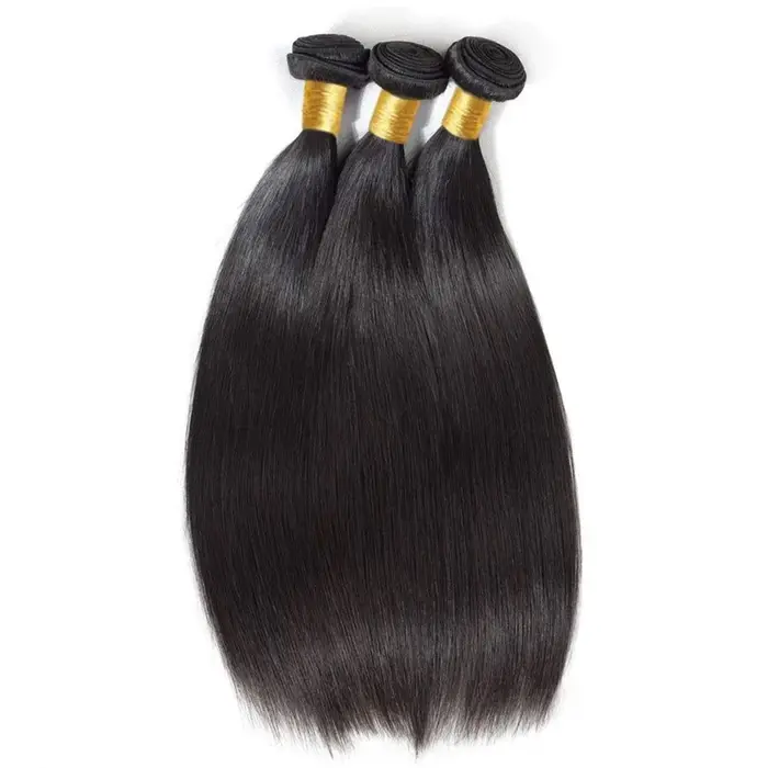 Extensions de Cheveux Humains Lisses Couleur Naturelle, Lots de 1, 3 ou 4 Cheveux Brésiliens Remy de