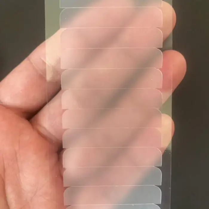 5 feuilles de 60 languettes de ruban adhésif simple face 4cm*0.8cm pour extensions de cheveux et perruques en dentelle