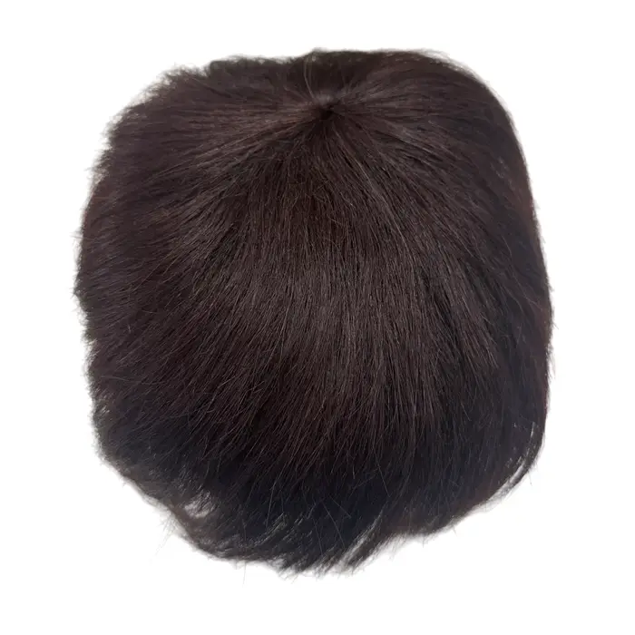 Perruque courte en cheveux humains pour hommes et femmes