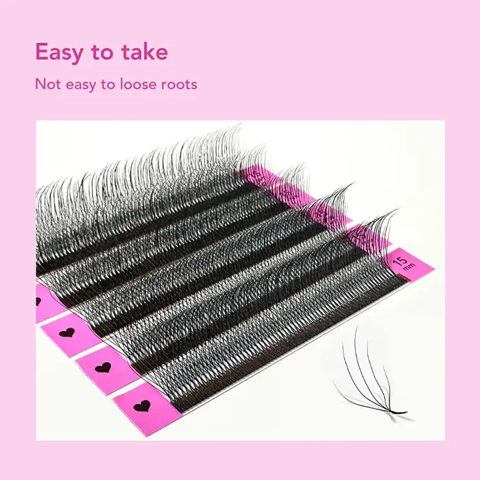 DIYDAY Nouveau Style Extensions de Cils 5D en Forme de W Différentes Longueurs Faux
