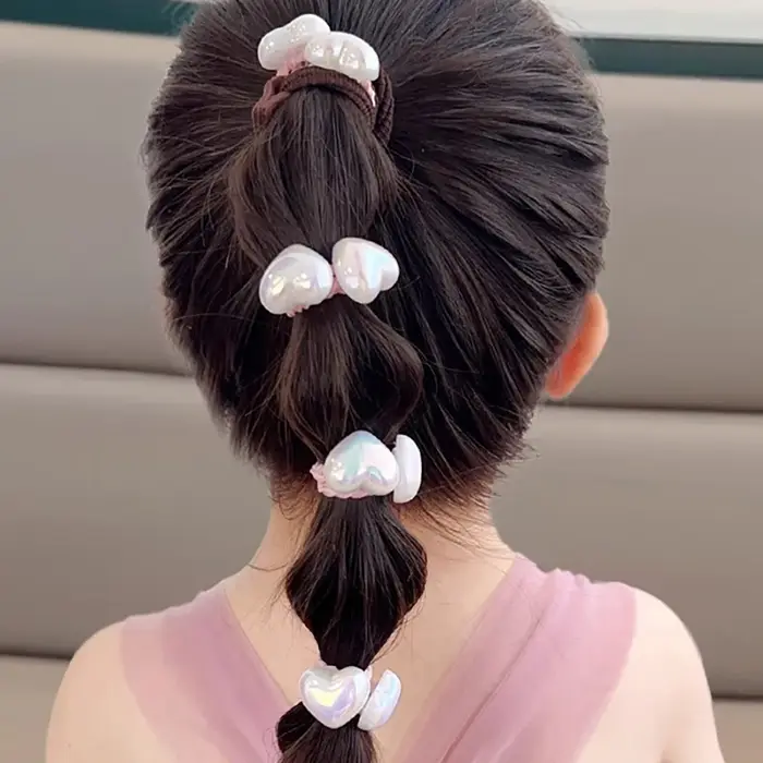 10 pièces/ensemble mignon bébé fille cheveux amour bandes dessin animé amour coeur étoile cheveux cr