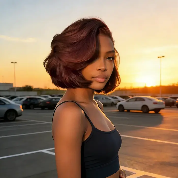 9x6 Sans Colle Dentelle Couché Cheveux Humains Perruques Rougeâtre Brun Brésilien Rebondissement Wav