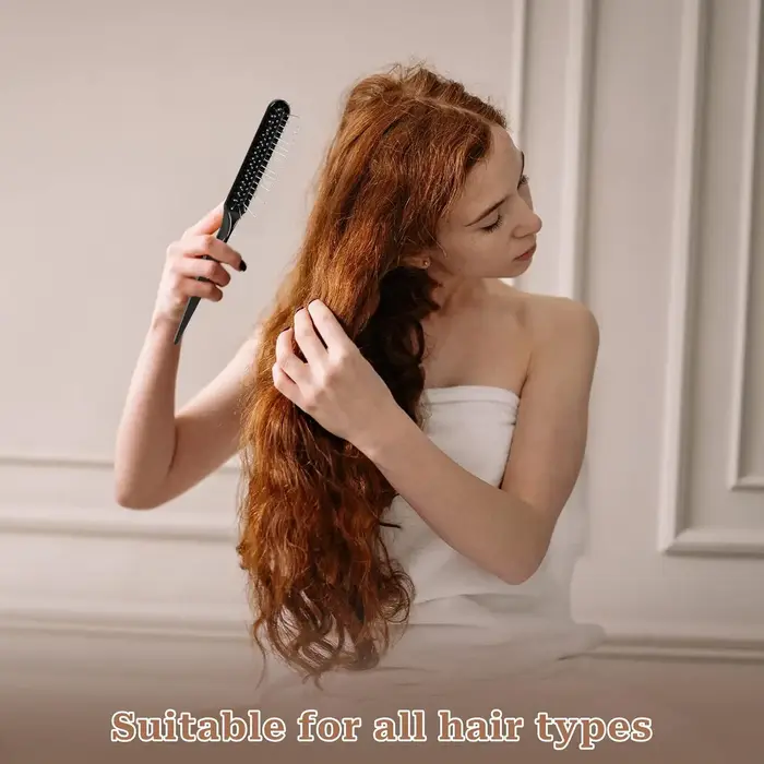 Paquet de 5 brosses à perruque synthétiques-brosse métallique à 3 rangées