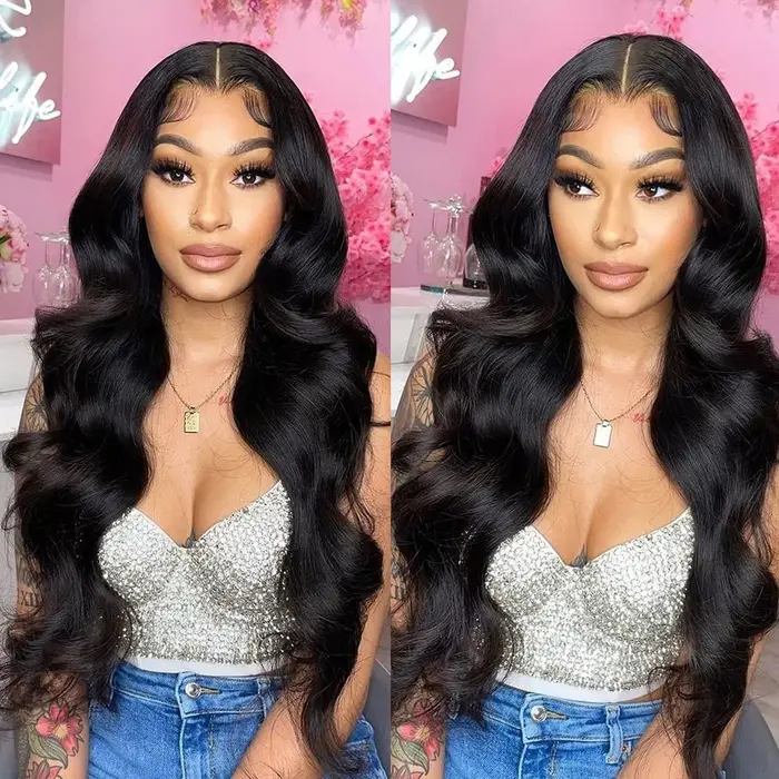 12A Body Wave Tissage Cheveux Humains Tissage Lot Brésilien 2x6 And 32 Inch Tissages Transaprent Mèc