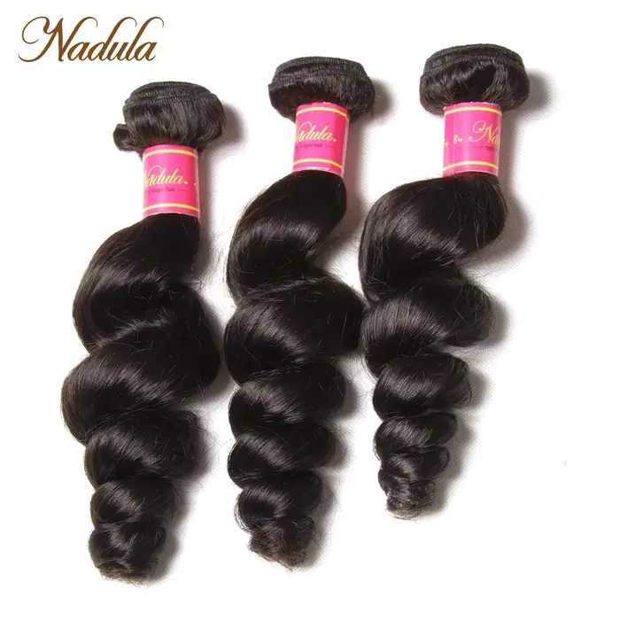 Nadula cheveux 3 pièce/lot brésilien vague lâche paquets 16-26 pouces cheveux armure faisceaux coule