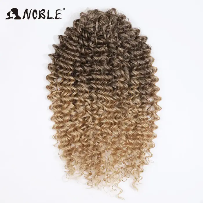 NOBLE Lot de mèches synthétiques ondulées brunes blondes de 24 pouces
