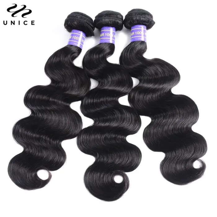 Mèches Body Wave 3/4 naturelles-UNice Hair, tissage rapide, extension de cheveux à coudre, Grade 8A,
