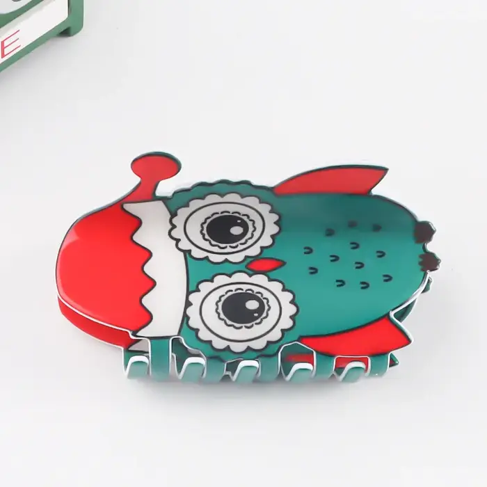 DS-Pince à Cheveux Imprimée Père Noël et Bonhomme de Neige, Série de Noël, Crabe, Accessoires pour F
