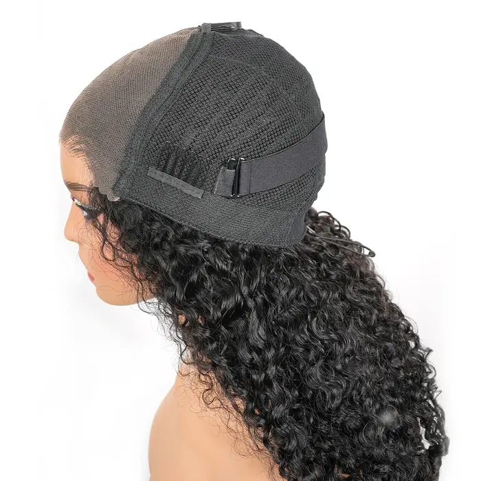 Perruque Lace Frontal Wig naturelle bouclée birmane, 46 pouces, 7x6, 13x6, HD, densité 200, pre-pluc