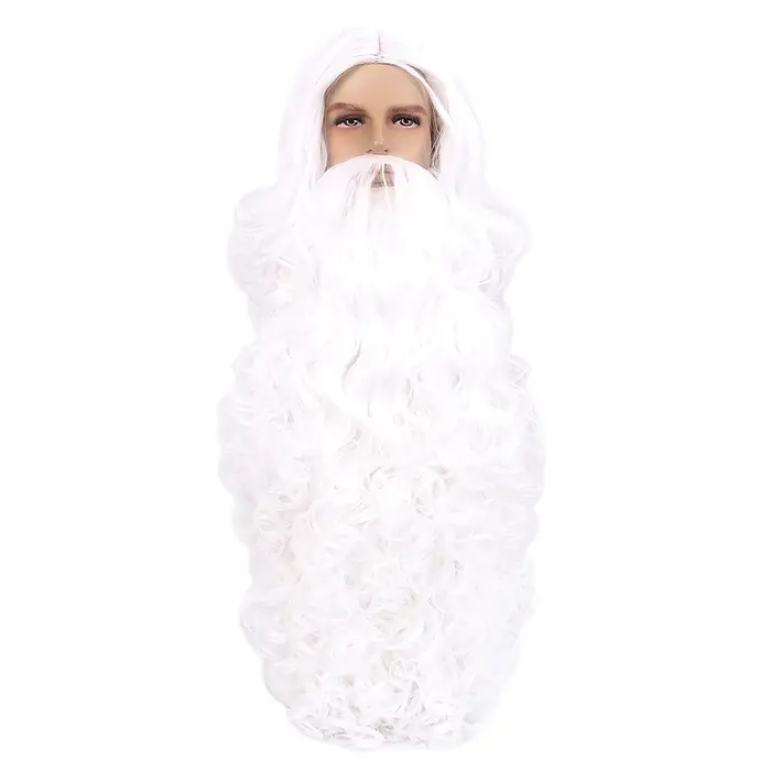 Ensemble de perruque de cheveux et de barbe du père Noël