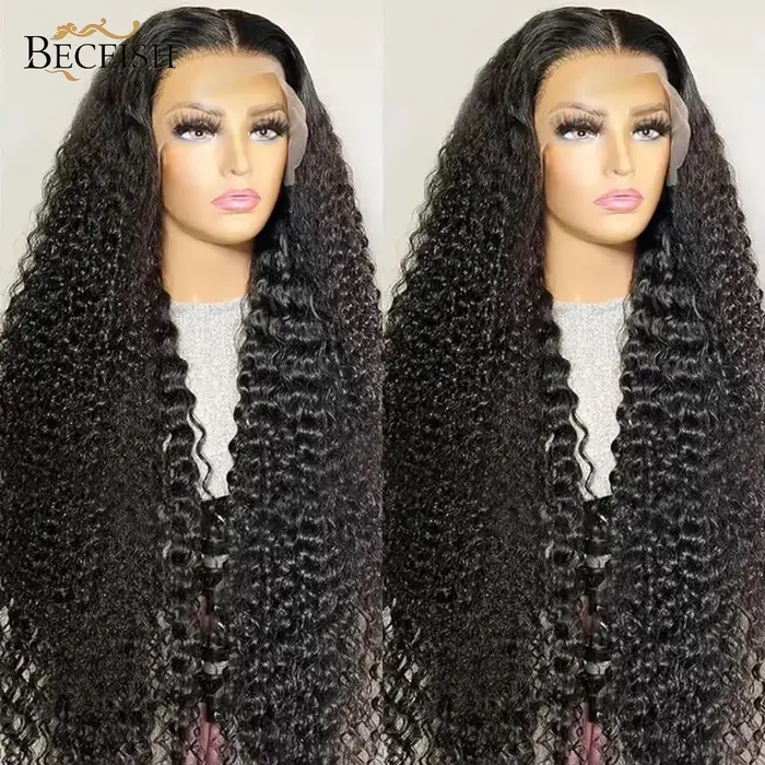 Perruque en cheveux humains bouclés Water Wave 13x4 13x6, perruque Lace Front de 40 pouces, perruque