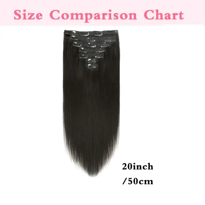 Extensions de cheveux synthétiques lisses de 20 pouces