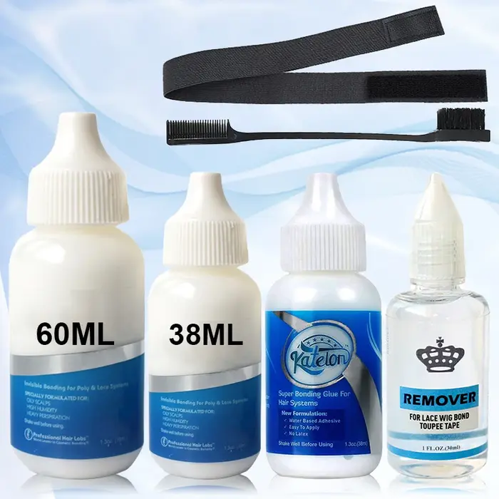 Colle pour perruque adhésifs imperméables Katelon colle de liaison de cheveux Invisible pour Extensi