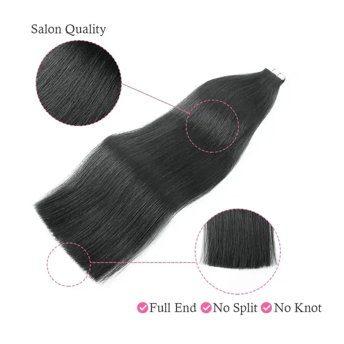 Extensions de cheveux à bandes adhésives de 26 pouces