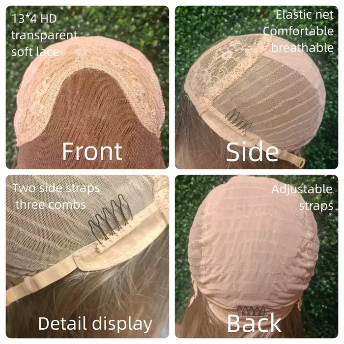 Perruque synthétique longue ondulée naturelle pour femme, perruque simple ombrée à rayures blondes c