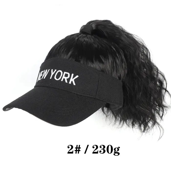 Extensions de cheveux synthétiques dames bouclés queue de cheval perruques chapeau connecté couvre-t