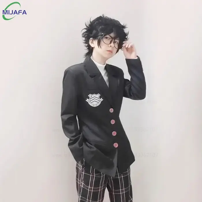Haute qualité jeu P5 Amamiya Ren Cosplay perruque Kurusu Akira