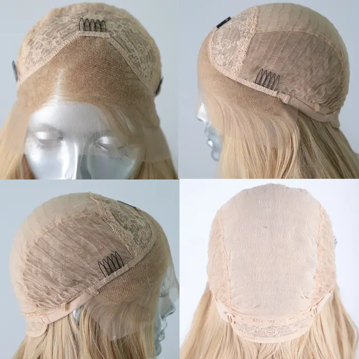 Perruque Synthétique Blonde Mixte pour Femme