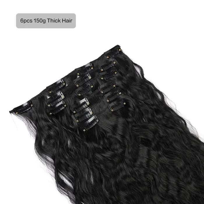 Extensions de cheveux synthétiques 6 pièces