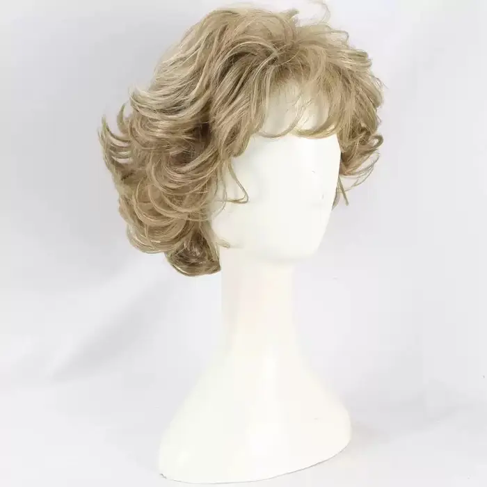 Perruque de Cosplay synthétique courte et bouclée de la reine Diana
