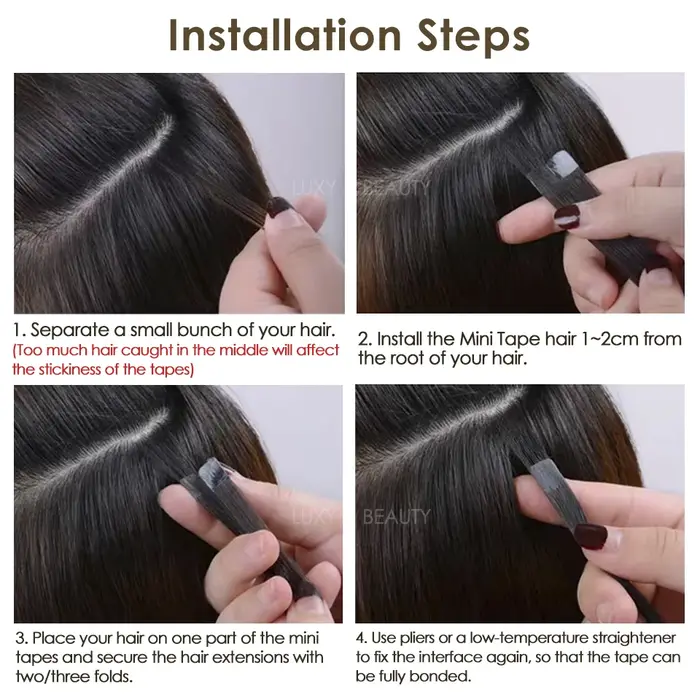 Extensions de Cheveux Naturels Lisses