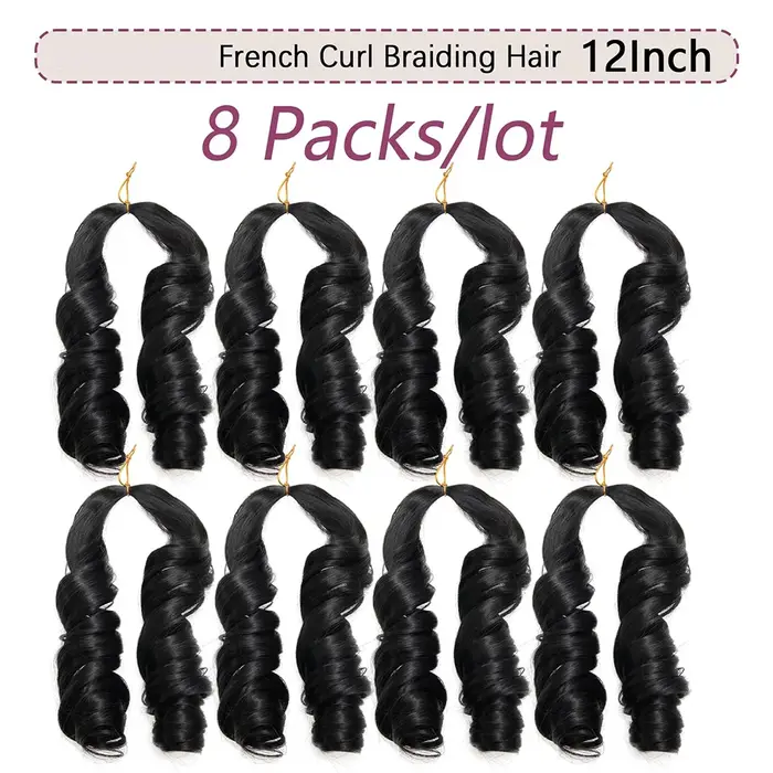 Extensions de cheveux synthétiques bouclés en spirale pour tresses