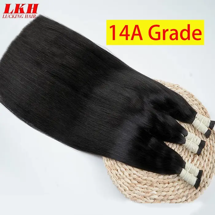 Mega Hair Cabelo Humano paquets de cheveux humains vietnamiens bruts pour tressage 100% non transformés sans trame