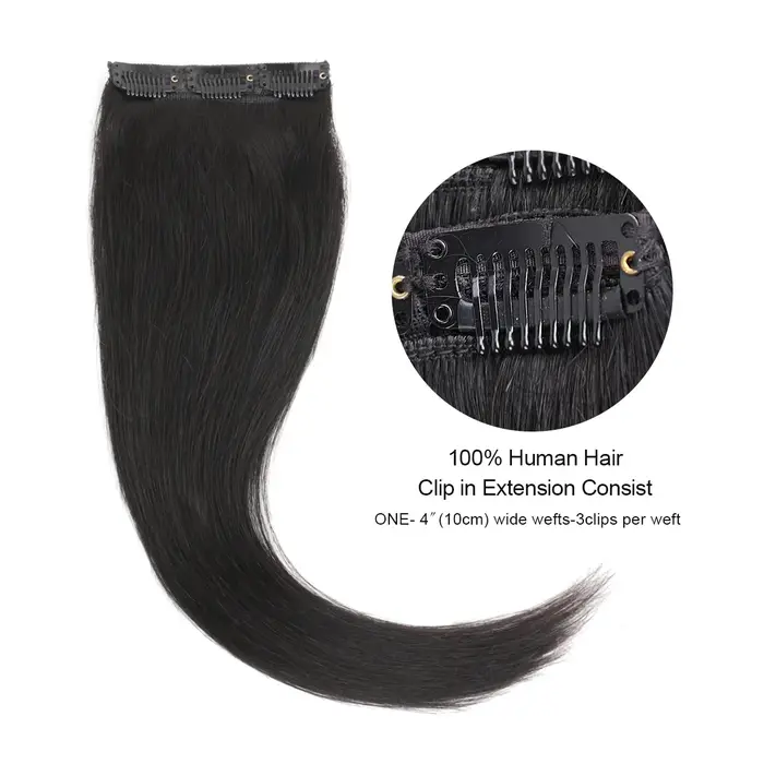 Clip dans les extensions de cheveux