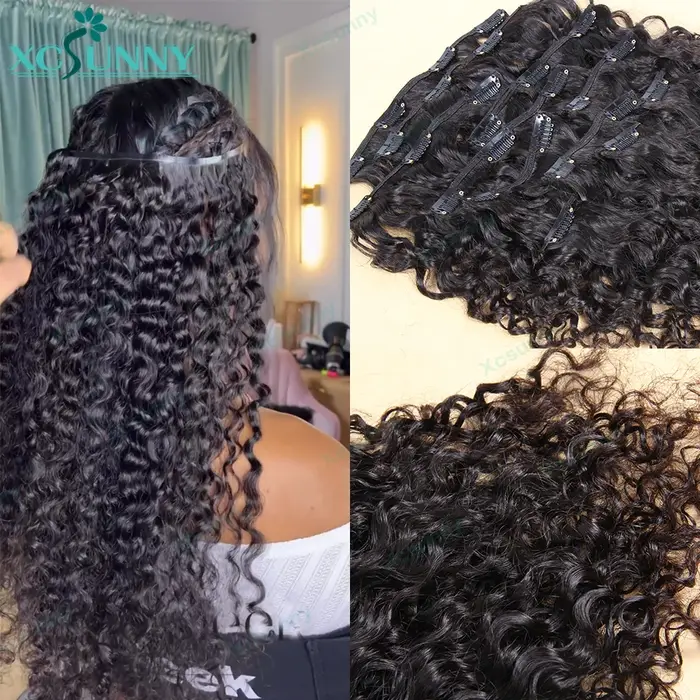 Clip en PU sans couture dans les Extensions de cheveux