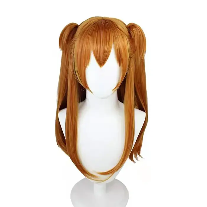 Perruque de Cosplay synthétique courte bleu clair