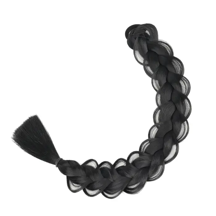 Extensions de queue de cheval synthétiques tressées avec élastique, tresses de boxe, queue de cheval