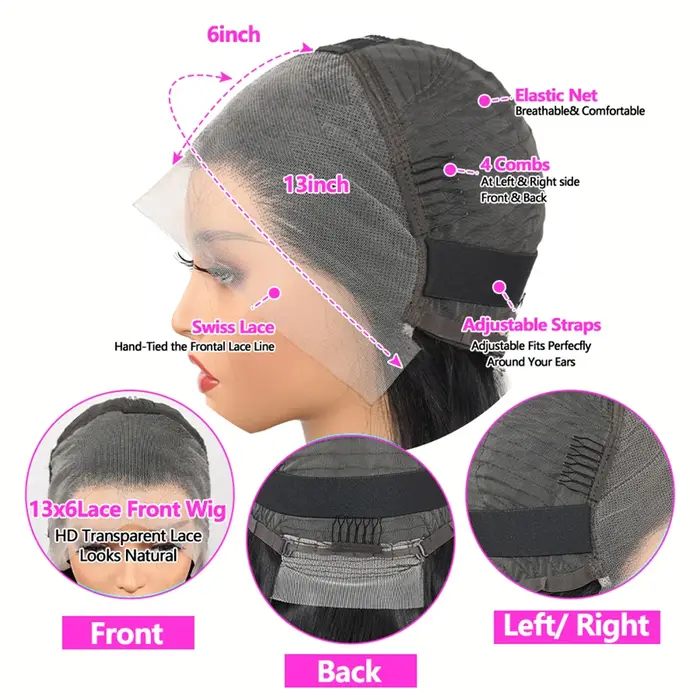 13x6 Straight Perruques Cheveux Humains 30 Inch Wigs Human Hair Perruque Brésilienne Human Hair Wigs