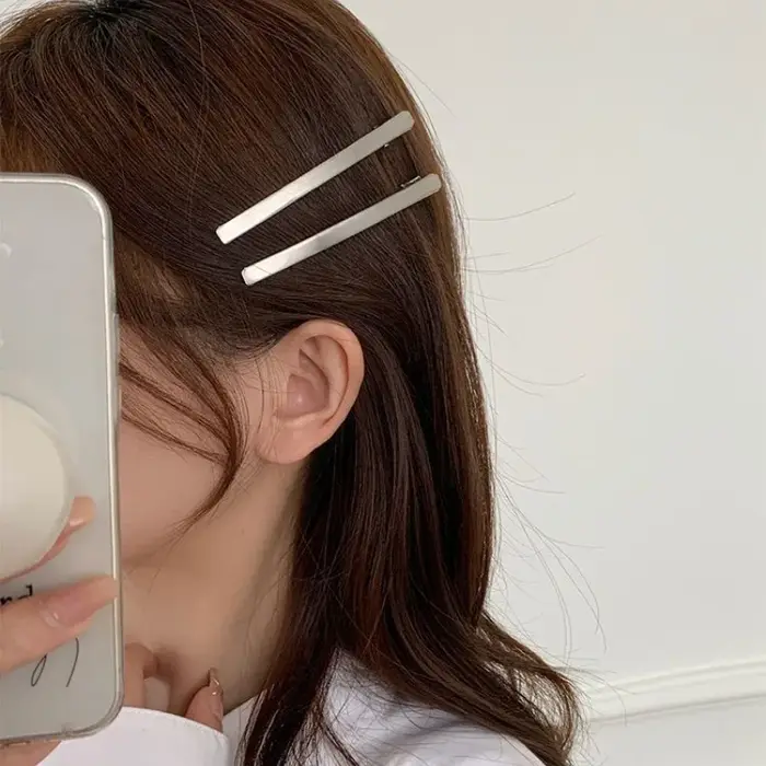 Pince à cheveux frange latérale haute tempérament pour femmes