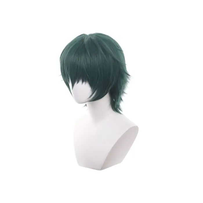 Perruque de Cosplay synthétique Maki Zenin, cheveux courts et lisses, vert foncé, pour Festival Frie