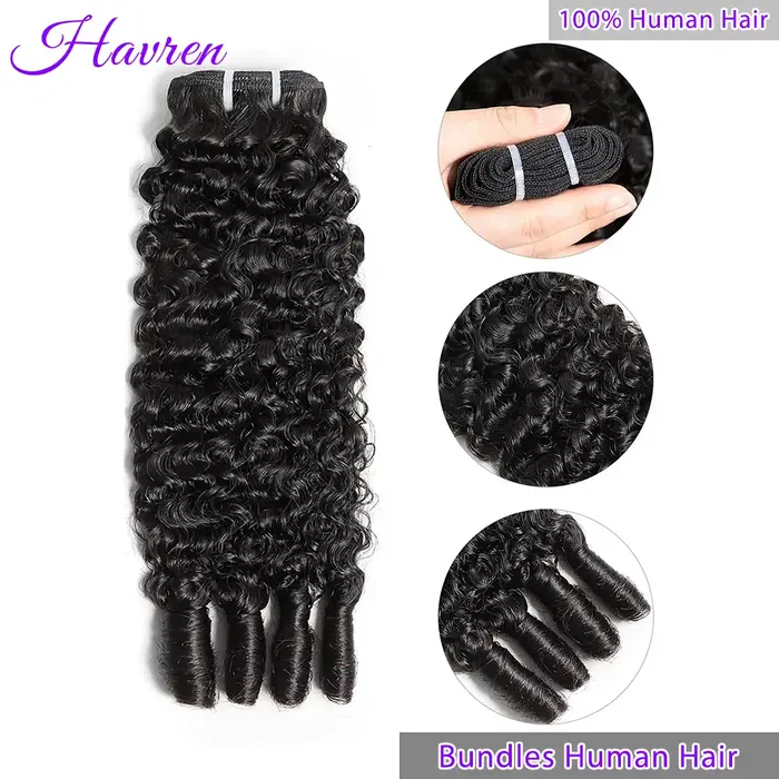 Extensions de cheveux humains à double trame