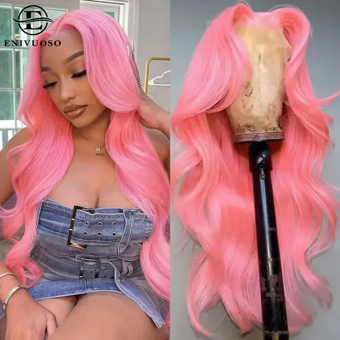 Perruque Lace Front Wig synthétique Body Wave de couleur Orange gingembre 13x4 pour femmes, perruque