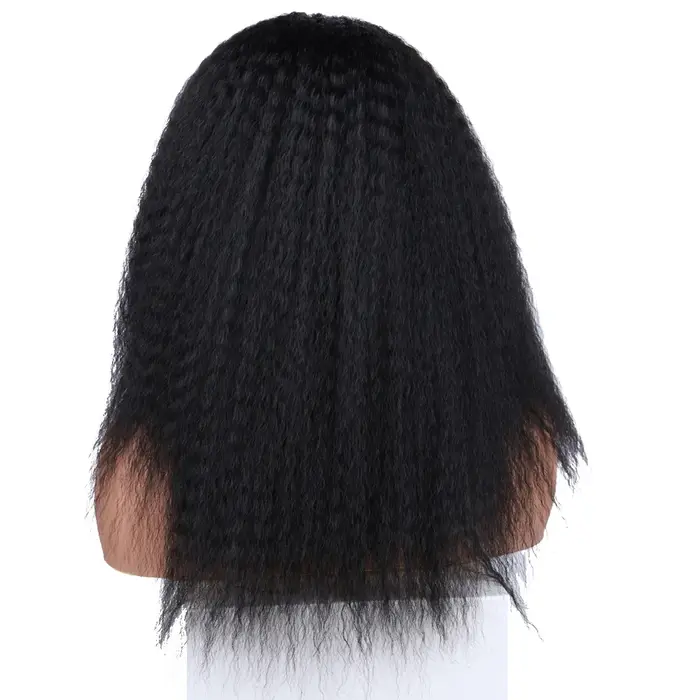 Perruque synthétique courte crépue droite perruque de cheveux synthétiques haute bouffée perruque de