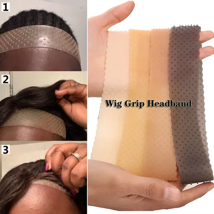 Bandeau de poignée de perruque en Silicone antidérapant